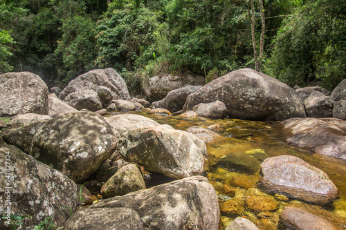 Waterfall and River in a Serra dos Orgaos Park. Petropolis - Rio de Janeiro - Brazil © barkstudio