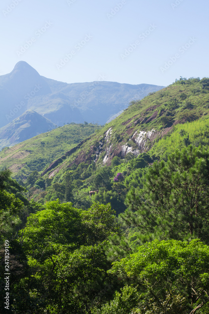 Mountains in Serra dos Orgaos Park in Petropolis, Itaipava, Rio de Janeiro, Brazil.