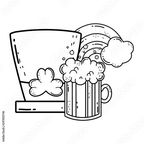 cute leprechaun hat with beer