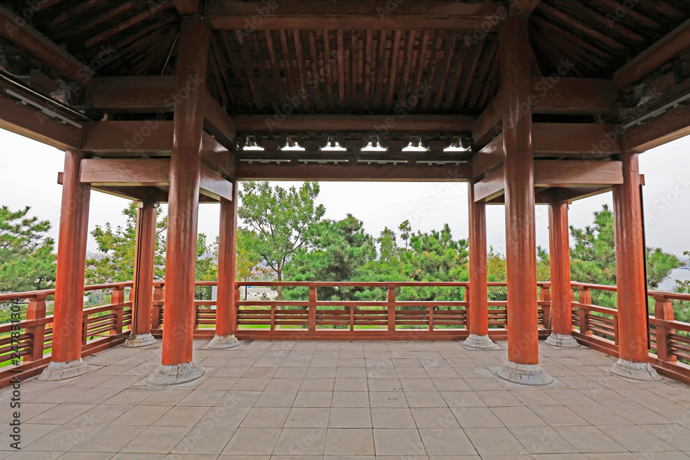 Architectural structure of Chinese style pavilion Architectural structure of Chinese style pavilion