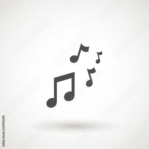 Music note icon in trendy flat style isolated on background. Music note icon page symbol for your web site design logo, app, UI. Vector illustration, EPS10. - Vector.