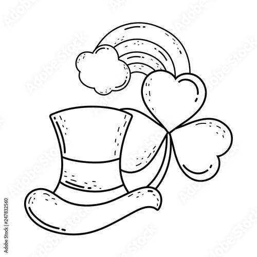 cute leprechaun hat with clovers