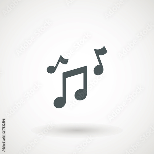 Music note icon in trendy flat style isolated on background. Music note icon page symbol for your web site design logo, app, UI. Vector illustration, EPS10. - Vector.