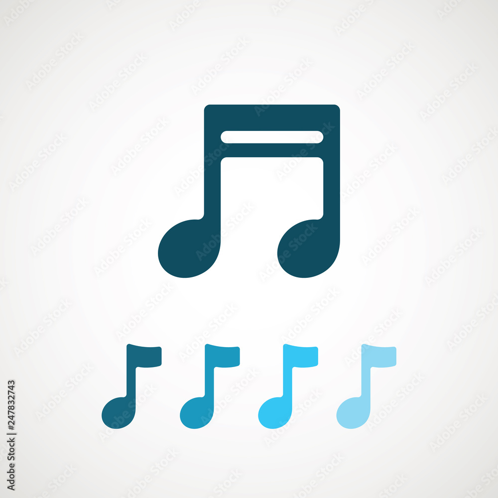 Music note icon in trendy flat style isolated on background. Music note icon page symbol for your web site design logo, app, UI. Vector illustration, EPS10. - Vector. Music note icon in trendy flat style isolated on background. Music note icon page symbol for your web site design logo, app, UI. Vector illustration, EPS10. - Vector.