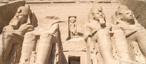 Viewed from below of Abu Simbel temple of Ramesses II, Egypt photo