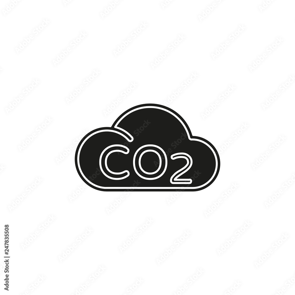 Co2 cloud icon - natural ecology, clean environment sign - eco Co2 cloud icon - natural ecology, clean environment sign - eco