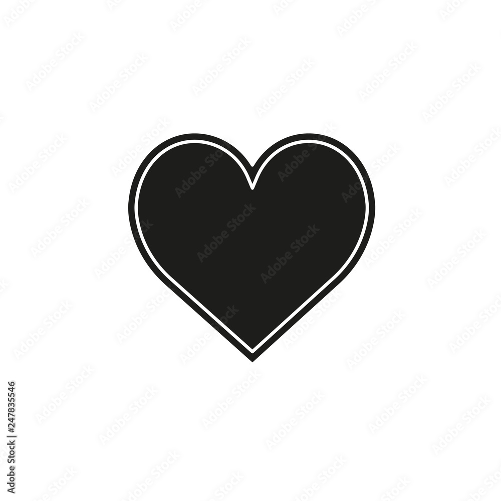 vector love sign. heart illustration, valentine symbol