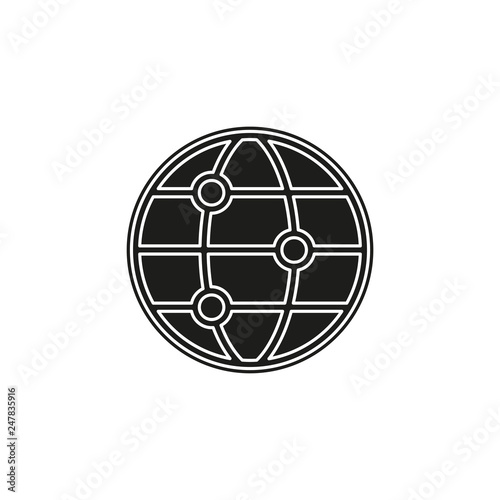 vector global network icon, internet technology