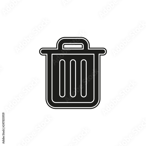 trashcan icon, vector trash bin - basket illustration - garbage basket symbol