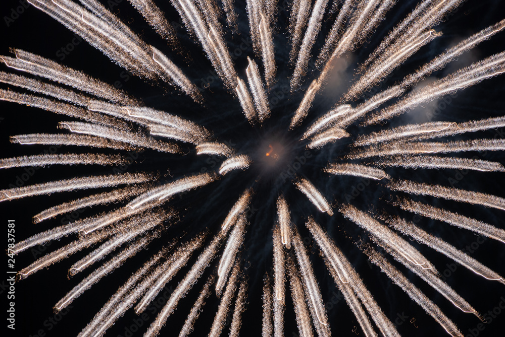 Obraz premium Firework on black background