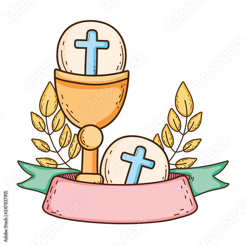 sacred chalice with first communion