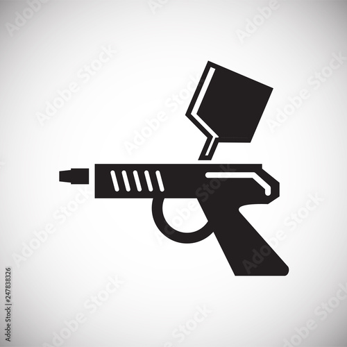Car painting icon on white background for graphic and web design, Modern simple vector sign. Internet concept. Trendy symbol for website design web button or mobile app