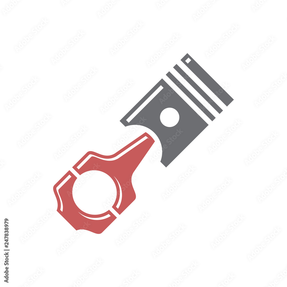 Engine piston icon on white background for graphic and web design, Modern simple vector sign. Internet concept. Trendy symbol for website design web button or mobile app Engine piston icon on white background for graphic and web design, Modern simple vector sign. Internet concept. Trendy symbol for website design web button or mobile app