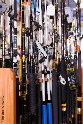 Picture of fine fishing rods for fishing