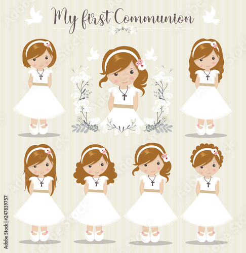 Lovely set of girls for First Communion
