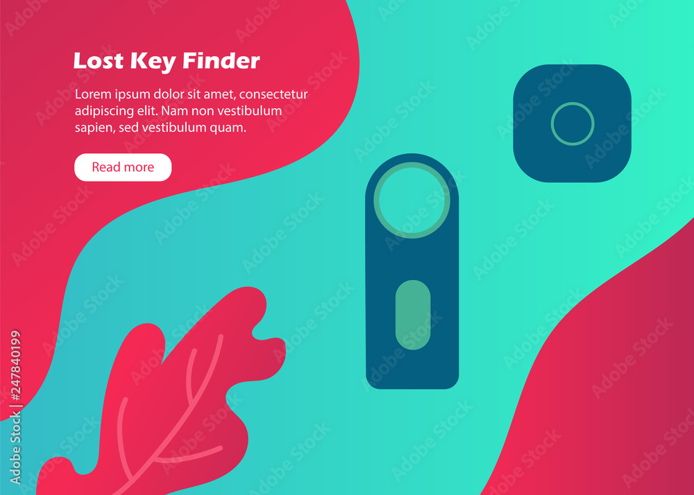 Lost key finder web page in flat style Stock Vector Adobe Stock