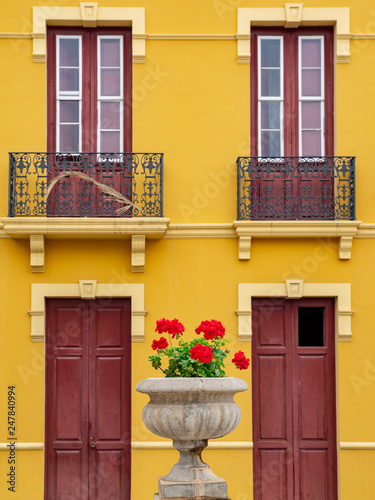 Beautiful facade in one of the streets of the island of Tenerife in the Canary Islands