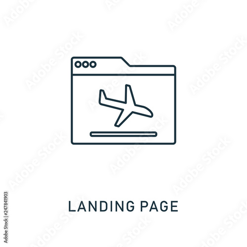 Landing Page outline icon. Thin style design from smm icons collection. Pixel perfect symbol of landing page icon. Web design, apps, software, print usage