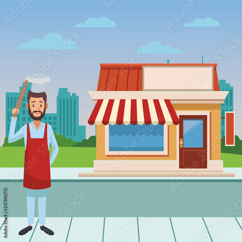 baker bakery cartoon