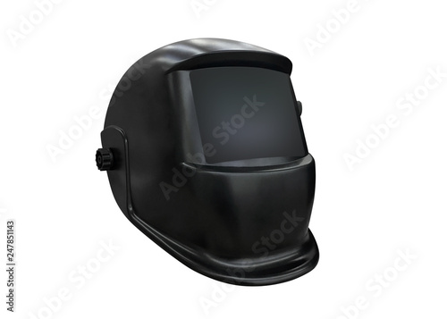 welding helmet isolated on a white background