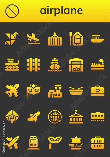 airplane icon set