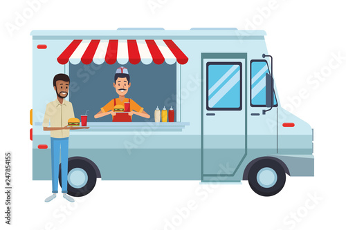 fast food truck cartoon