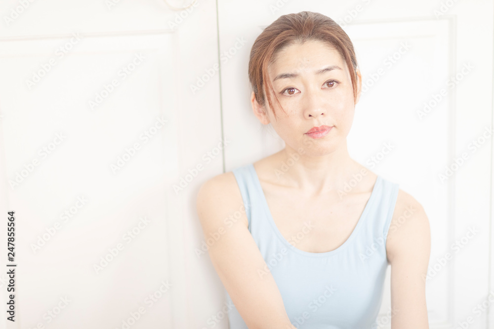 Portrait of beautiful woman in dance clothes Portrait of beautiful woman in dance clothes