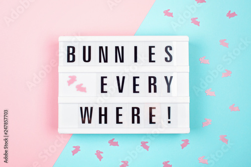 Lightbox with the text for easter celebration