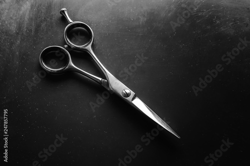 Scissors for cutting hair. For the barber. professional scissors