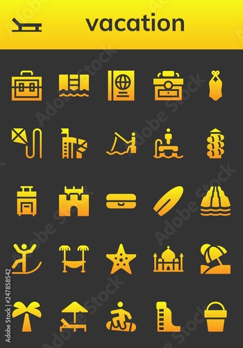 vacation icon set