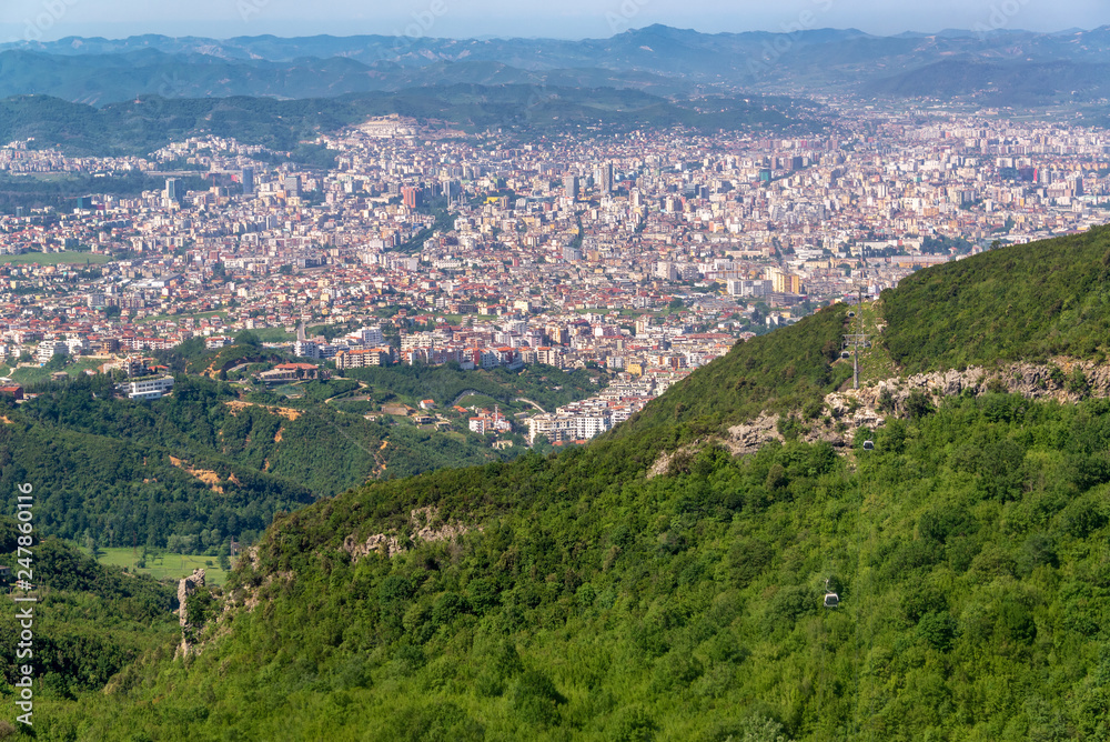 Cityscape View of Tirana, Albania