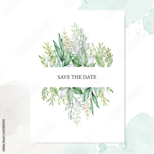 watercolor floral frame background