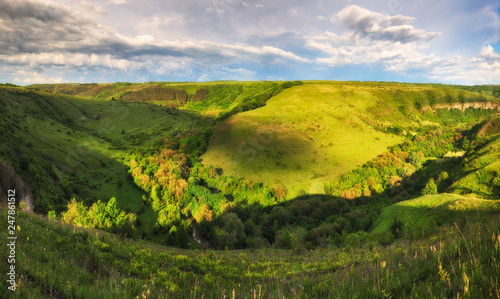 spring valley. canyon of the picturesque river