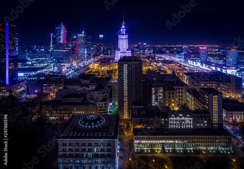 Warszawa nocą #247861596