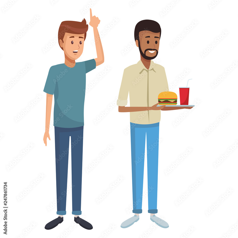 Obraz premium young men cartoon