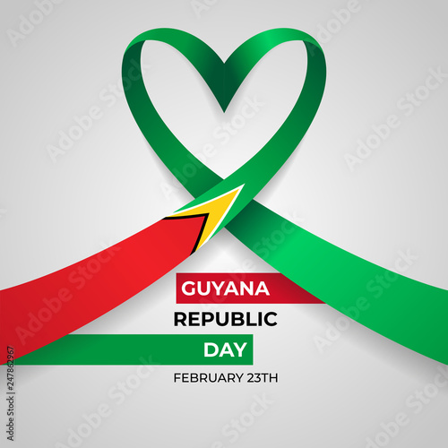 Happy Co-operative Republic of Guyana Republic Day Vector Template Design Illustration