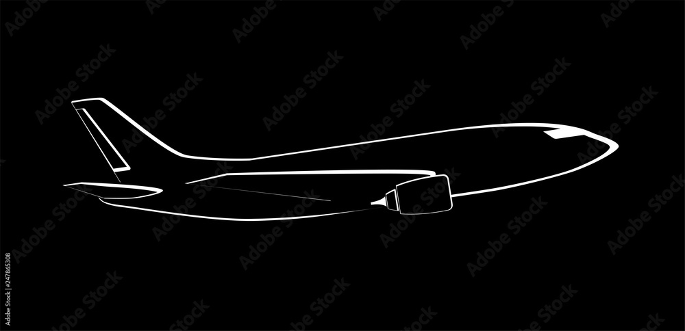 Download Black Background With White Airplane Wallpaper  Wallpaperscom