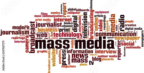 Mass media word cloud