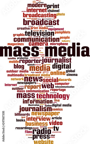 Mass media word cloud