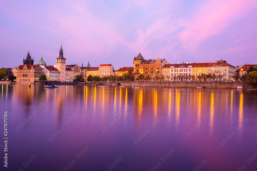 Pink Sunset in Prague