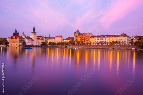 Pink Sunset in Prague