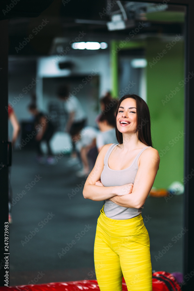 Beautiful fit woman at gym Beautiful fit woman at gym
