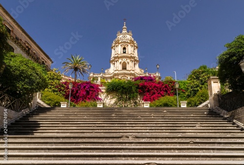 Cathedral Duomo di San Giorgio, Baroque, Modica, Monti Iblei, Val di Noto, UNESCO World Heritage Site, Provincia di Ragusa, Sicily, Italy, Europe