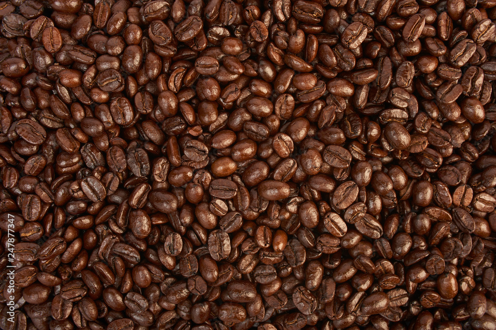 Roasted coffee beans background Roasted coffee beans background