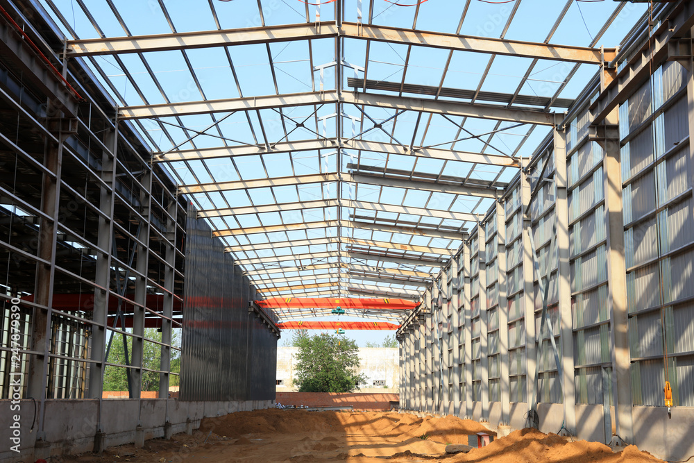 Frame structure of industrial factory building