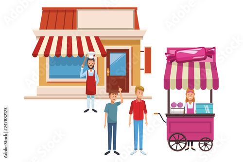 cotton candy cart cartoon