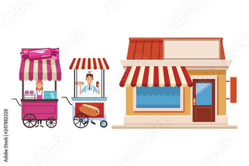 cotton candy cart cartoon