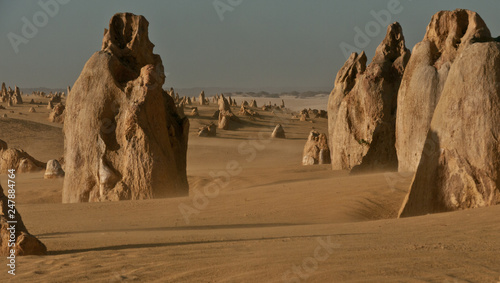 pinnacles in the desert of nambung national park, australia photo