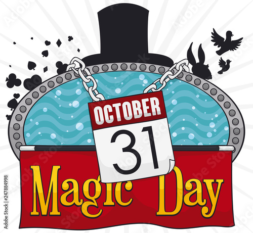 Some Magic Tricks to Celebrate Magic Day in October, Vector Illustration