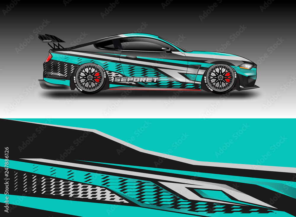 Decal car and car wrap vector, truck, bus, racing, service car, auto designs . Racing, Rally, Abstract background livery . Decal car and car wrap vector, truck, bus, racing, service car, auto designs . Racing, Rally, Abstract background livery .